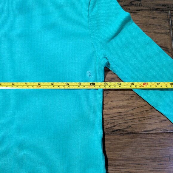 New American Eagle long sleeve baby tee mock neck green size small - Picture 6 of 14